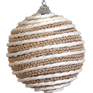 Καφέ  Πλαστική Χριστουγεννιάτικη Μπάλα 8cm