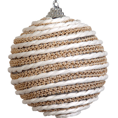 Καφέ  Πλαστική Χριστουγεννιάτικη Μπάλα 8cm