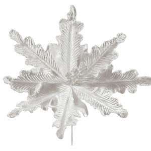 Λευκό Χριστουγεννιάτικο Λουλούδι 25cm