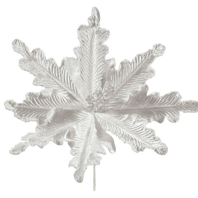 Λευκό Χριστουγεννιάτικο Λουλούδι 25cm