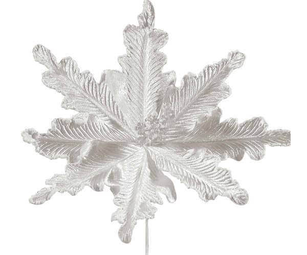 Λευκό Χριστουγεννιάτικο Λουλούδι 25cm