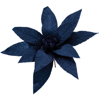Μπλέ Χριστουγεννιάτικο Λουλούδι 33cm