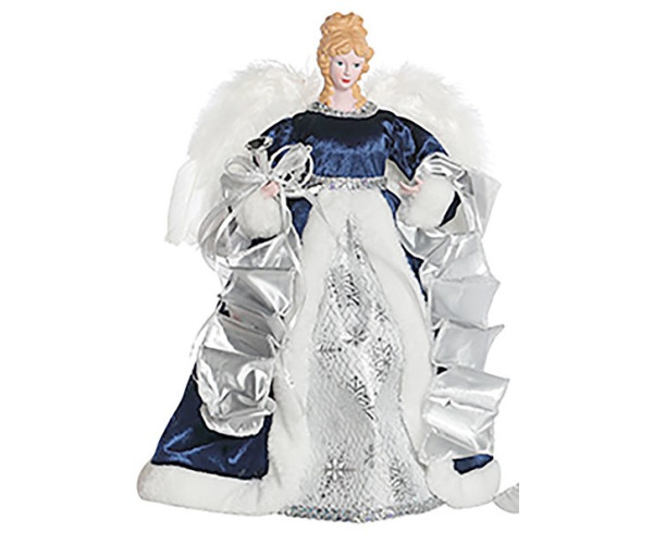 Μπλέ Χριστουγεννιάτικη Κορυφή Δέντρου Άγγελος 30cm