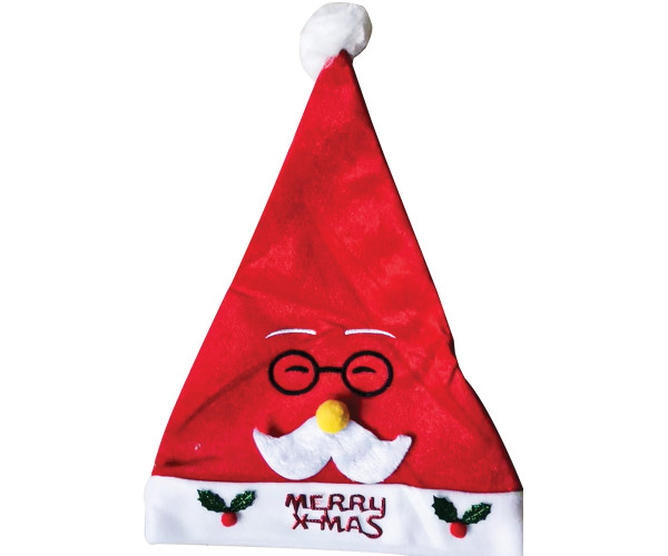 Χριστουγεννιάτικο Σκουφάκι Άγιου Βασίλη 28 x 40cm