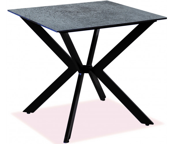 Τετράγωνο Τραπέζι Αλουμινίου Με Επιφάνεια Compact Hpl Γκρί 78 x 78 x 75(h)cm