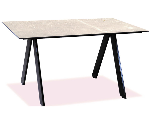 Παραλληλόγραμμο Τραπέζι Αλουμινίου Με Μπέζ Επιφάνεια Compact Hpl  140 x 80 x 75(h)cm