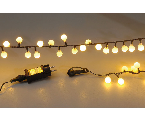100Led Φωτάκια Με Μπίλια Με Επέκταση Και Μετασχηματιστή Ip44,Με Πράσινο Καλώδιο / Θερμό Λαμπάκι 5 μέτρα 100Led Φωτάκια Με Μπίλια Με Επέκταση Και Μετασχηματιστή Ip44,Με Πράσινο Καλώδιο / Θερμό Λαμπάκι 5 μέτρα