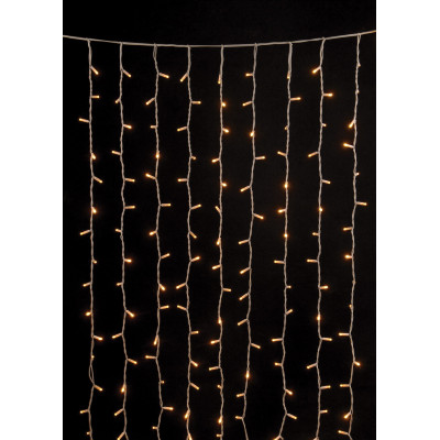 200Led Σταθερή Συμμετρική Κουρτίνα Rubber Με Επέκταση Ip65 Και Μπρίζα Σούκο 200 x 100(h)cm,Λευκό Καλώδιο/ Θερμό Λαμπάκι (Kelvin: 2.500 - 2.800)