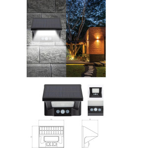 Led Ηλιακό Φωτιστικό Με Αισθητήρα Φωτός 14 x 9cm 