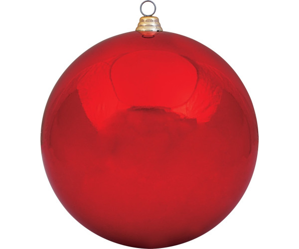 Κόκκινη Πλαστική Γυαλιστερή Χριστουγεννιάτικη Μπάλα 40cm