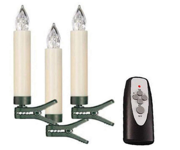 Κεριά Δέντρου Με Μανταλάκι Wi - Fi , Timer Και Κοντρόλ Μπαταρίας 14 x AAΑ Σέτ 12 Τεμαχίων ,Ø 1,5 x 10,5cm