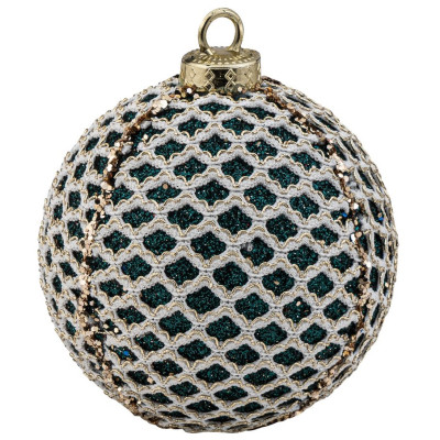 Μπλέ Πλαστική Χριστουγεννιάτικη Μπάλα 10cm,Σέτ/4