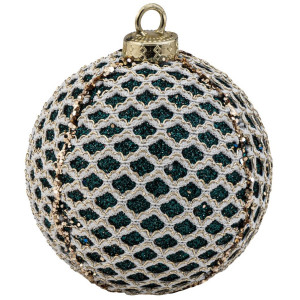 Μπλέ Πλαστική Χριστουγεννιάτικη Μπάλα 8cm,Σέτ/6