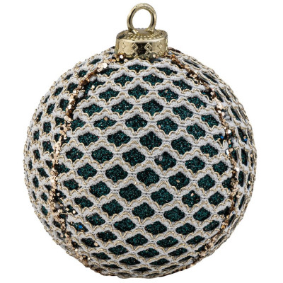 Μπλέ Πλαστική Χριστουγεννιάτικη Μπάλα 8cm,Σέτ/6