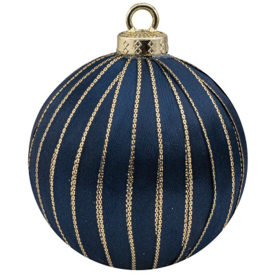 Μπλέ Πλαστική Χριστουγεννιάτικη Μπάλα 10cm,Σέτ/4