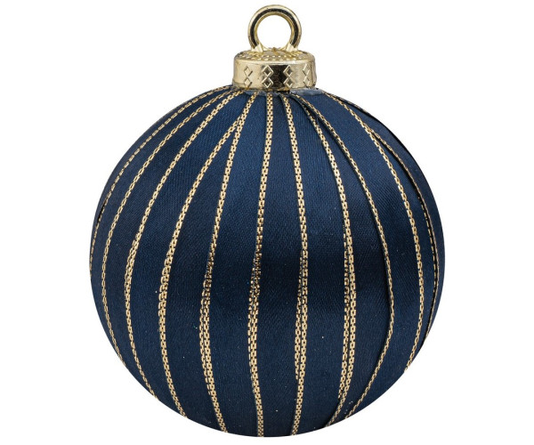Μπλέ Πλαστική Χριστουγεννιάτικη Μπάλα 10cm,Σέτ/4