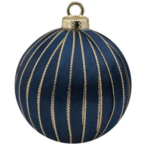 Μπλέ Πλαστική Χριστουγεννιάτικη Μπάλα 8cm,Σέτ/6