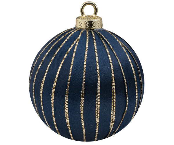 Μπλέ Πλαστική Χριστουγεννιάτικη Μπάλα 8cm,Σέτ/6