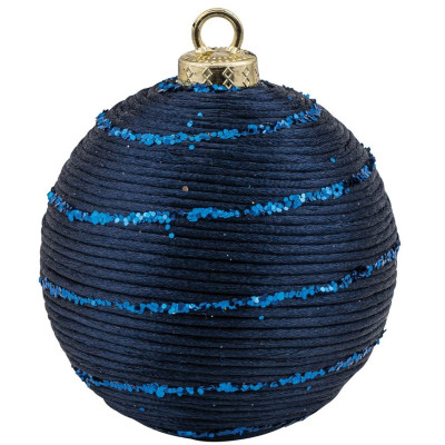 Μπλέ Πλαστική Χριστουγεννιάτικη Μπάλα 10cm,Σέτ/4