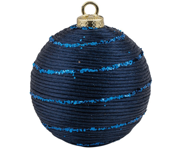 Μπλέ Πλαστική Χριστουγεννιάτικη Μπάλα 8cm,Σέτ/6