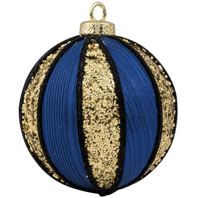 Μπλέ Πλαστική Χριστουγεννιάτικη Μπάλα 8cm,Σέτ/6