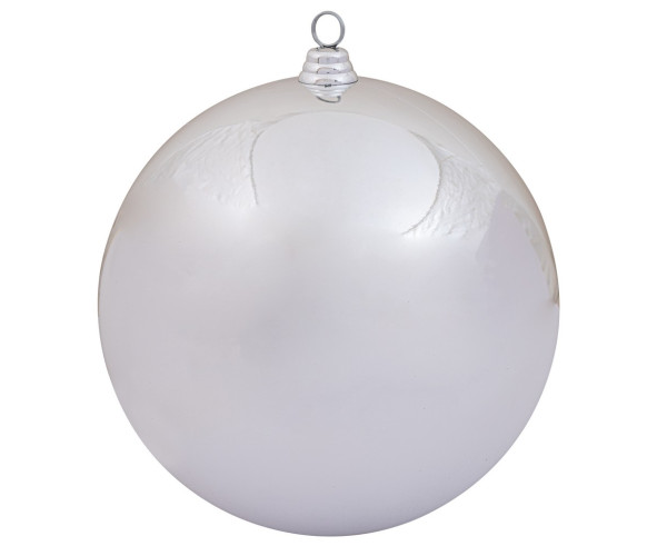 Ασημί Πλαστική Γυαλιστερή Χριστουγεννιάτικη Μπάλα 50cm