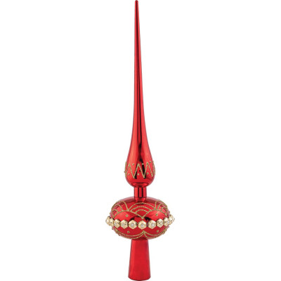 Κόκκινη Πλαστική Χριστουγεννιάτικη Κορυφή 8 x 35(h)cm