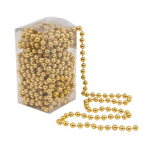 Χρυσή Χριστουγεννιάτικη Γιρλάντα Χάντρες 8mm x 10 Μέτρα