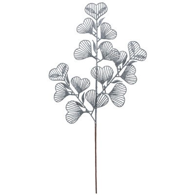 Ασημί Χριστουγεννιάτικο Διακοσμητικό Κλαδί 69(Η)cm