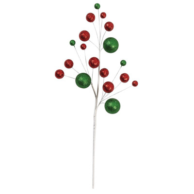 Κόκκινο Χριστουγεννιάτικο Διακοσμητικό Κλαδί 48 x 15cm