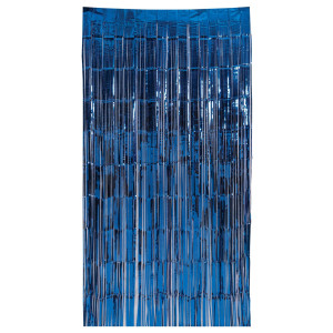 Μπλέ Μεταλλιζέ Διακοσμητική Κουρτίνα 100 x 200(h)cm