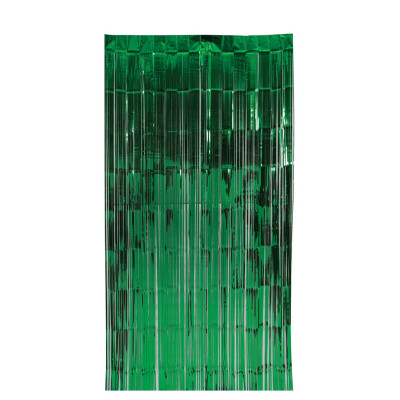 Πράσινο Μεταλλιζέ Διακοσμητική Κουρτίνα 100 x 200(h)cm