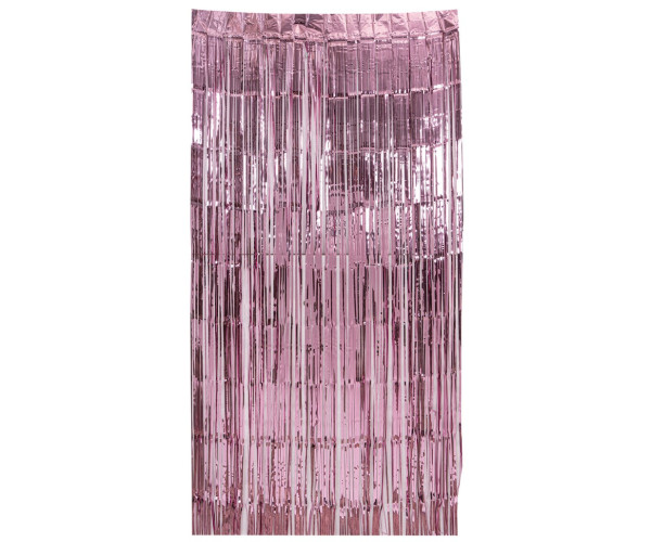 Ρόζ Μεταλλιζέ Διακοσμητική Κουρτίνα 100 x 200(h)cm
