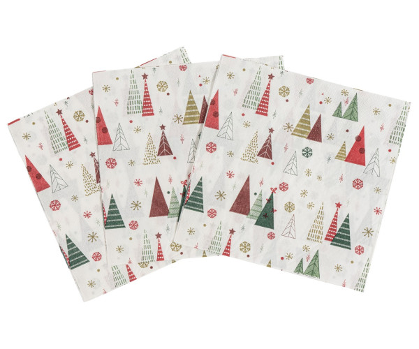 Χαρτοπετσέτες Σέτ 20 Τεμαχίων Με Χριστουγεννιάτικες Φιγούρες 16,5 x 16,5cm