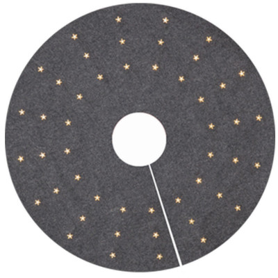 Χριστουγεννιάτικη Διακοσμητική Ποδιά Δέντρου Με 48Led Μπαταρίας Θερμού Φωτισμού 90cm