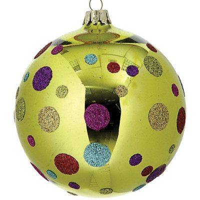 Γυάλινη Χριστουγεννιάτικη Μπάλα 8cm,Σέτ/3