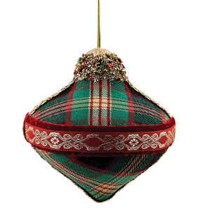 Πράσινη Πάνινη Χριστουγεννιάτικη Μπάλα 12 x 12 x 13cm