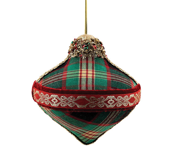 Πράσινη Πάνινη Χριστουγεννιάτικη Μπάλα 12 x 12 x 13cm