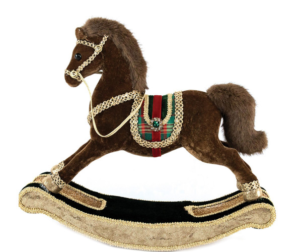 Επιδαπέδιο Χριστουγεννιάτικο Διακοσμητικό Άλογο 40 x 13 x 34cm