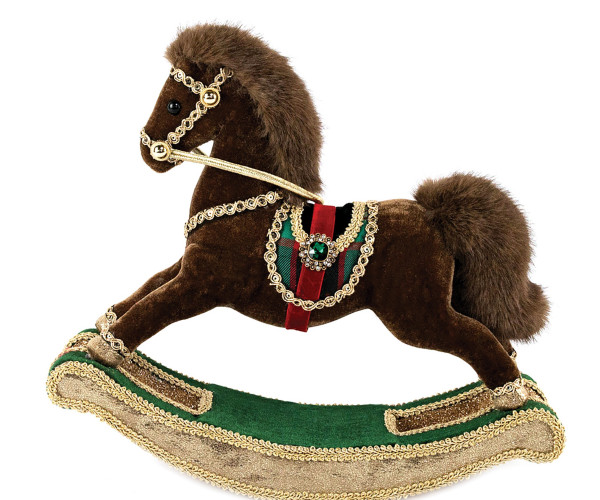 Επιδαπέδιο Χριστουγεννιάτικο Διακοσμητικό Άλογο 30 x 9 x 26cm