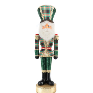 Πράσινος Χριστουγεννιάτικος Διακοσμητικός Καρυοθραύστης 29 x 24 x 102(h)cm