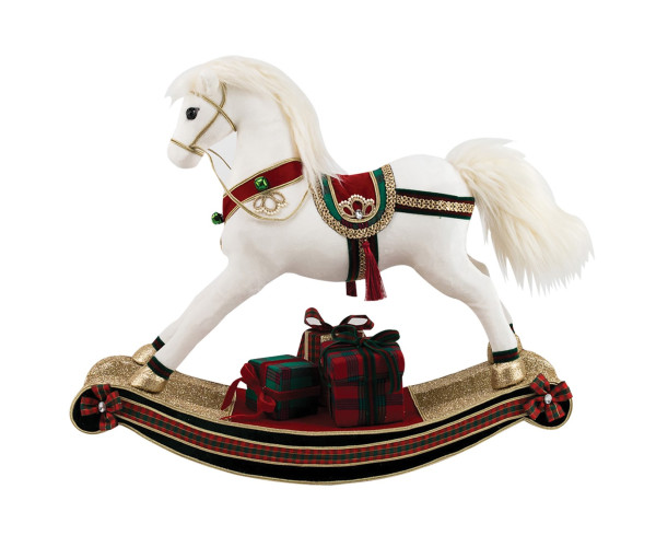 Επιδαπέδιο Χριστουγεννιάτικο Διακοσμητικό Άλογο 68 x 21 x 58(h)cm