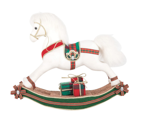 Επιδαπέδιο Χριστουγεννιάτικο Διακοσμητικό Άλογο 40 x 13 x 34(h)cm