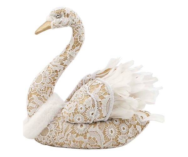 Χριστουγεννιάτικος Διακοσμητικός Κύκνος 38 x 18 x 35(h)cm