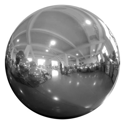 Ασημί Φουσκωτή Διακοσμητική Χριστουγεννιάτικη Μπάλα 200cm