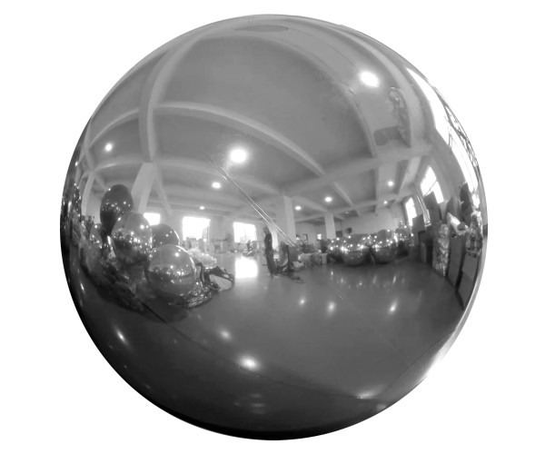 Ασημί Φουσκωτή Διακοσμητική Χριστουγεννιάτικη Μπάλα 180cm