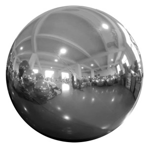 Ασημί Φουσκωτή Διακοσμητική Χριστουγεννιάτικη Μπάλα 120cm