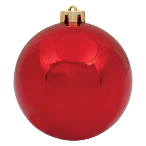 Κόκκινη Πλαστική Γυαλιστερή Χριστουγεννιάτικη Μπάλα 20cm