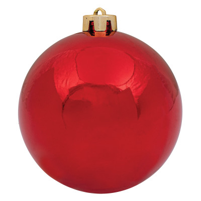 Κόκκινη Πλαστική Γυαλιστερή Χριστουγεννιάτικη Μπάλα 20cm