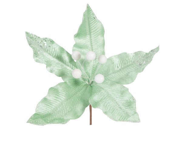 Πράσινο Χριστουγεννιάτικο Διακοσμητικό Λουλούδι 29cm
